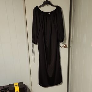 Elegant Black Nordstrom Off-Shoulder Dress Size L